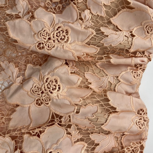 Lover + Friends "Life's a Beach" Lace Crop Top in Papaya - Size XS - Picture 7 of 12